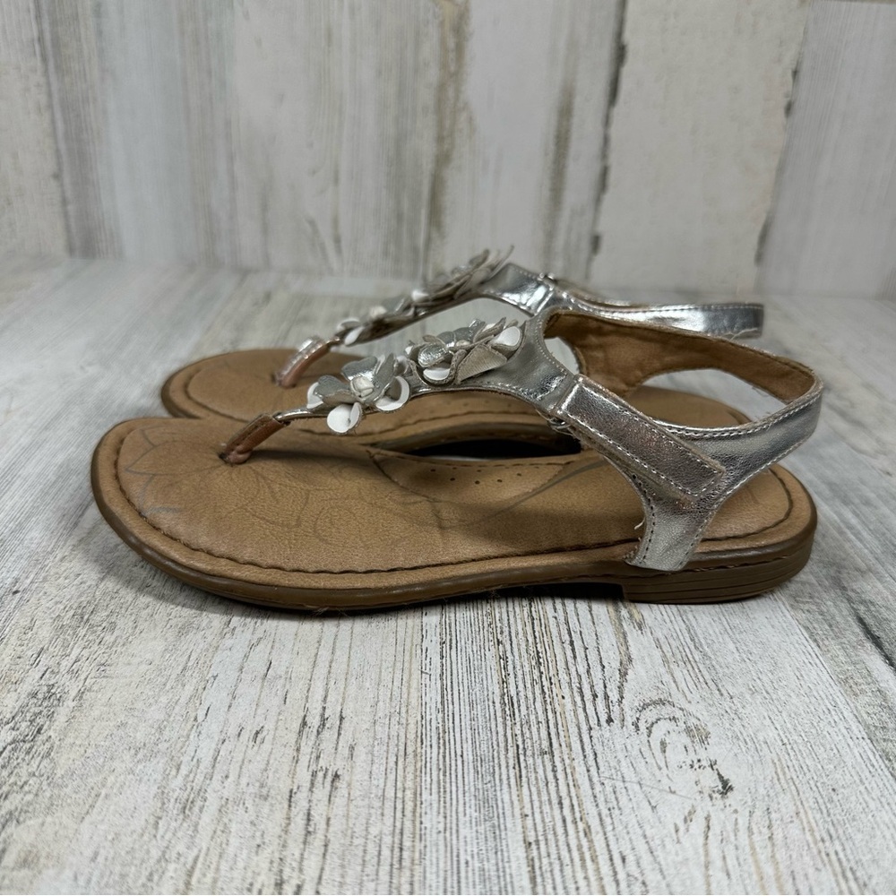 B.O.C. Born Concept Girl's‎ Dixie Silver/White Floral Sandals #1367